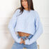 Γαλάζιο Πλεκτό Crop Sweater