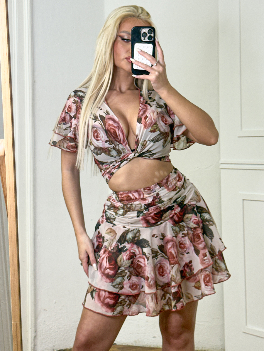 IMG_8906 Floral Chic Skort με Βολάν - Image 4