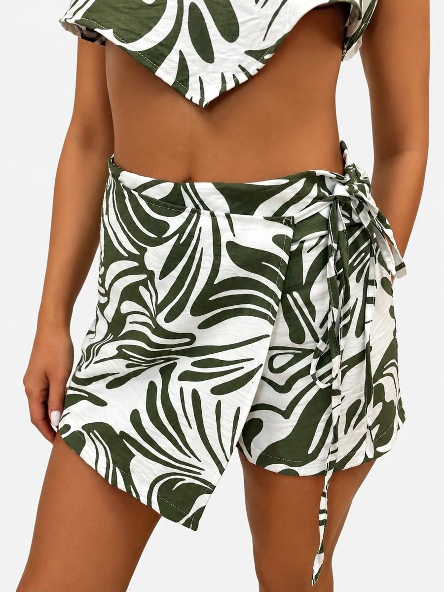 724157907_814848958228528_6833615593072400447_n Skort Λινό Εμπριμέ Χακί - Image 2